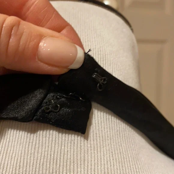 Old time feather trimmed long dress gown - Picture 3 of 8